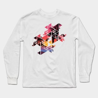 Beach Sunset Triangle Long Sleeve T-Shirt